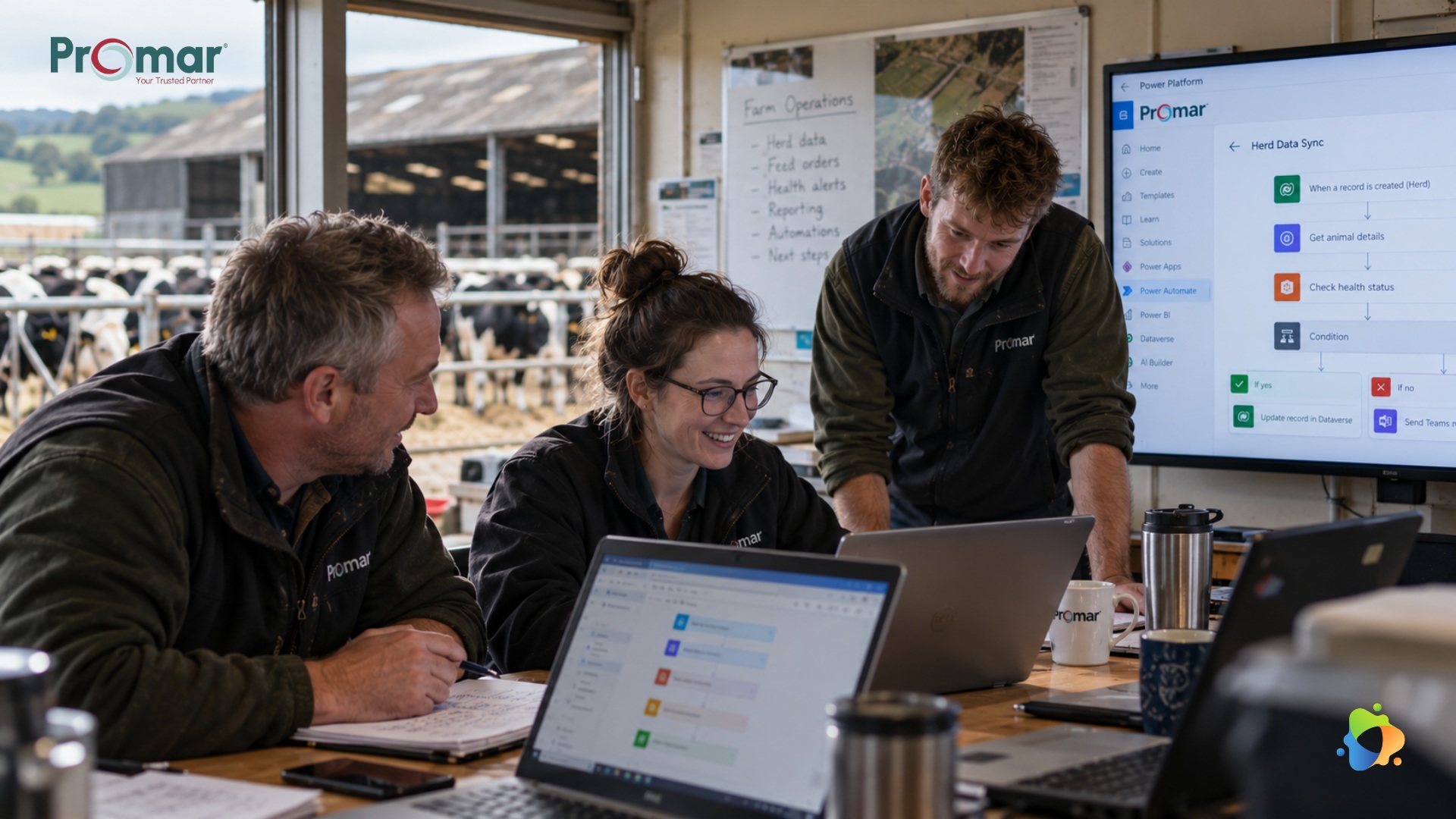 Promar team working with Microsoft Power Platform
